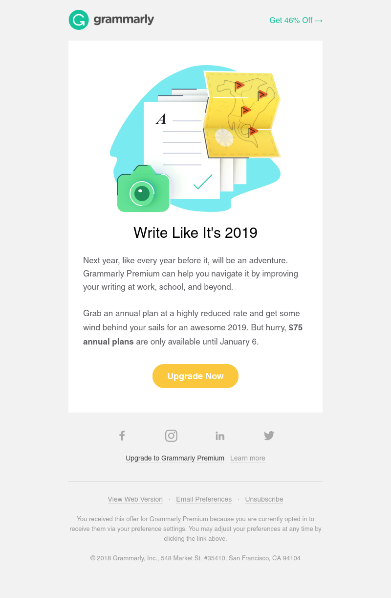 Grammarly - Annual Plans on Sale for Just $75 (to help you crush 2019)