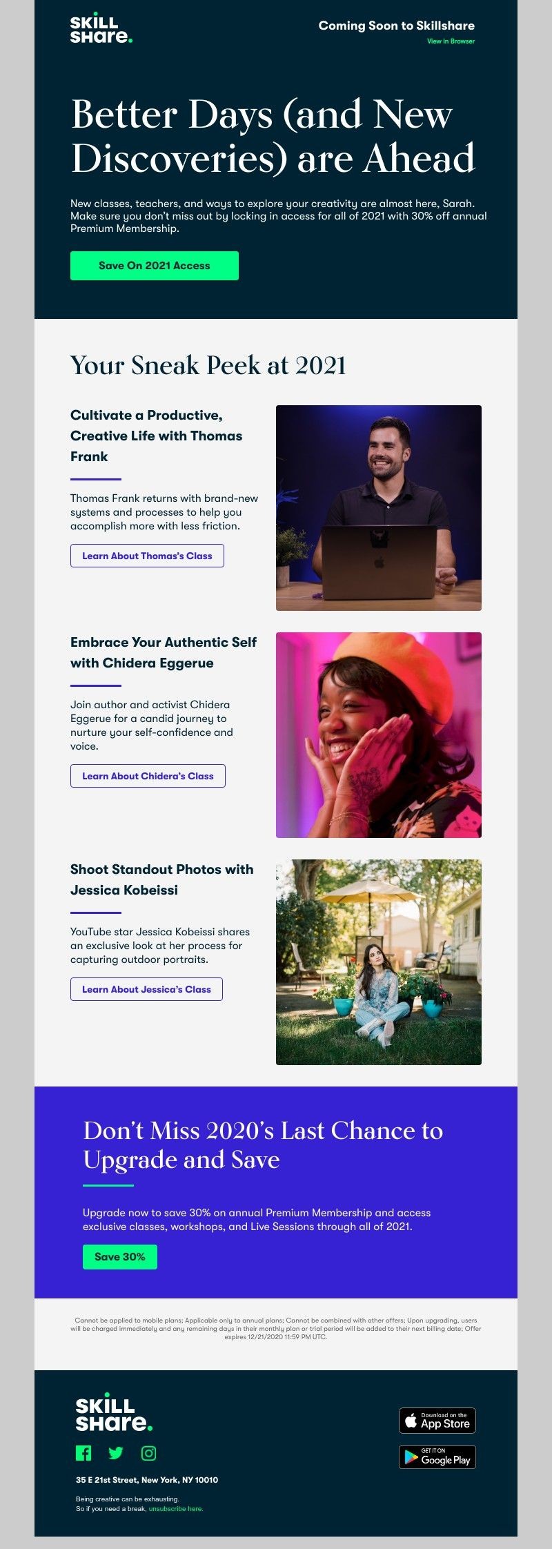 Skillshare - Sarah’s sneak peek at 2021