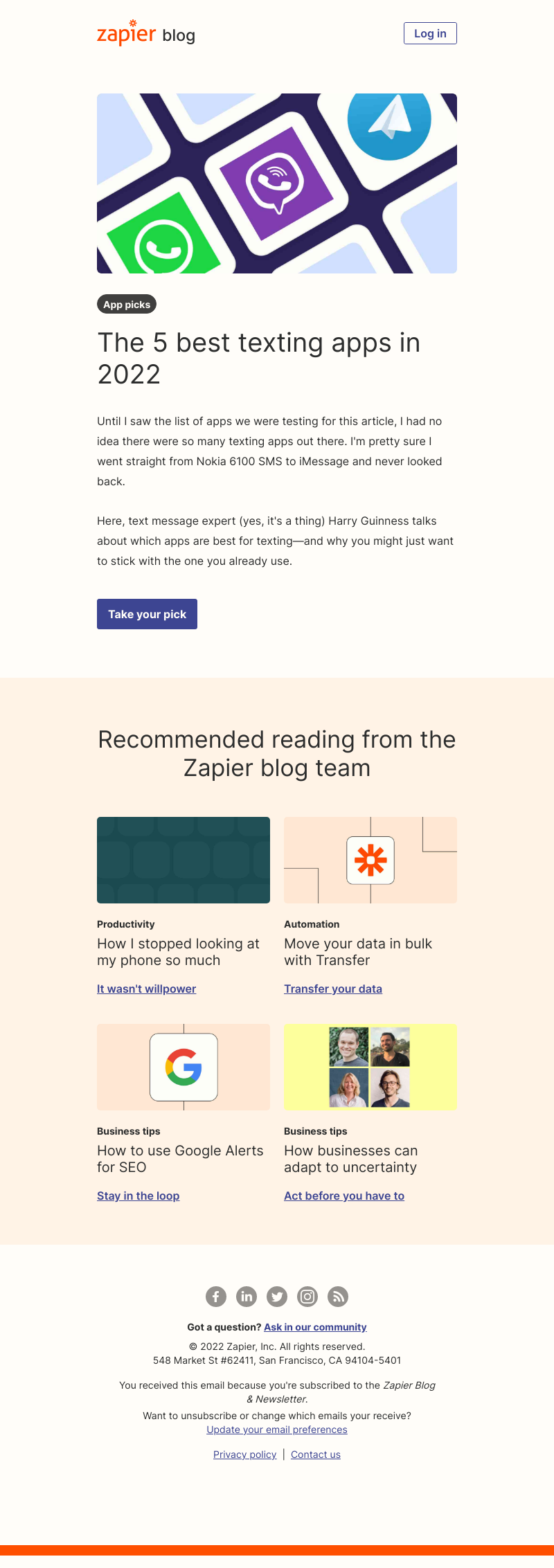 Zapier - The best texting apps in 2022