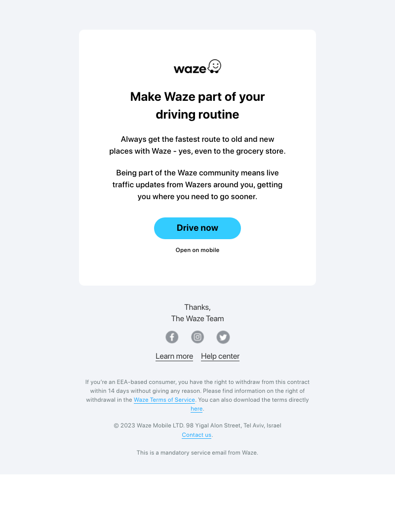  - Welcome to Waze!