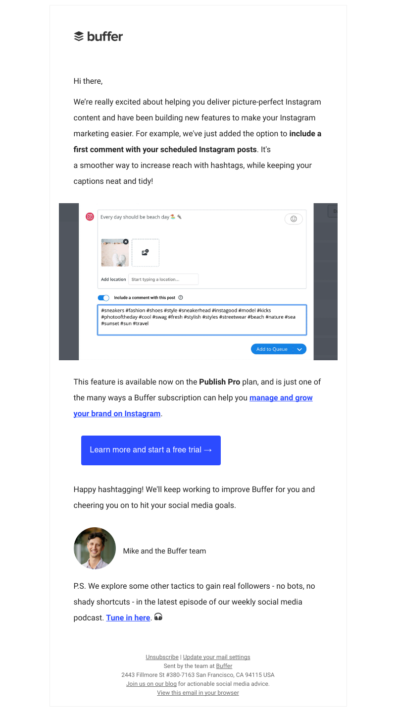  - New feature! A better place for your hashtags