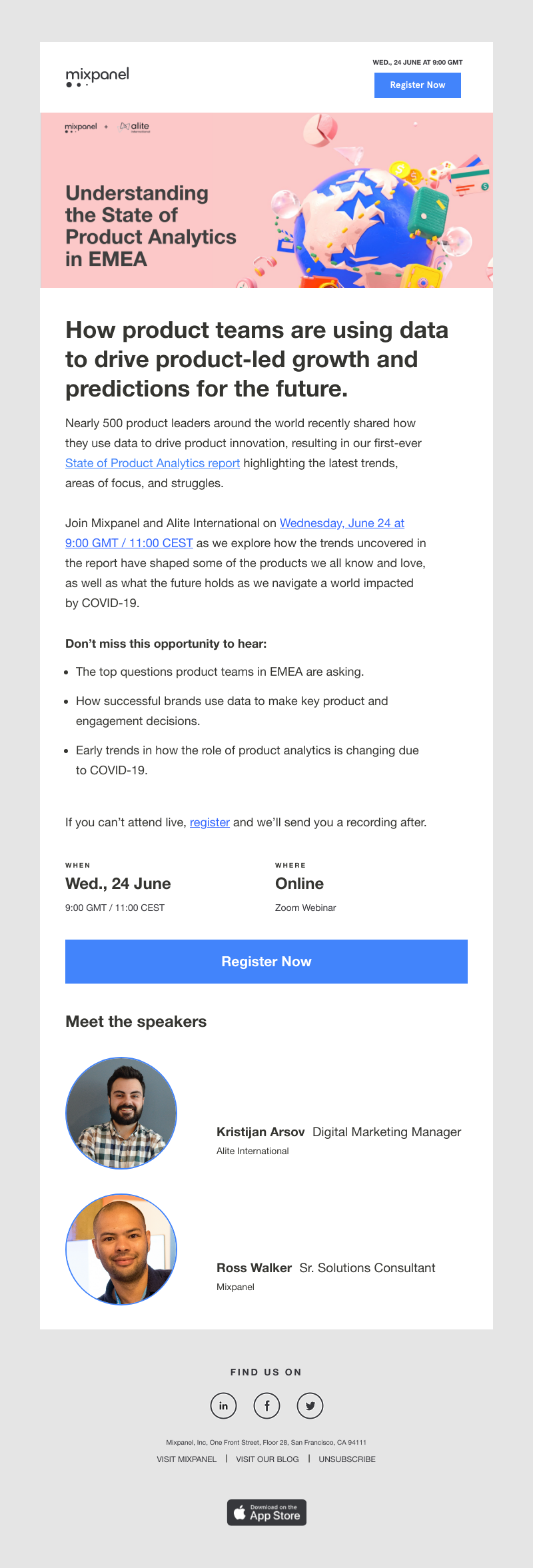 Mixpanel - You’re invited: Understanding the state of product analytics in EMEA on June 24