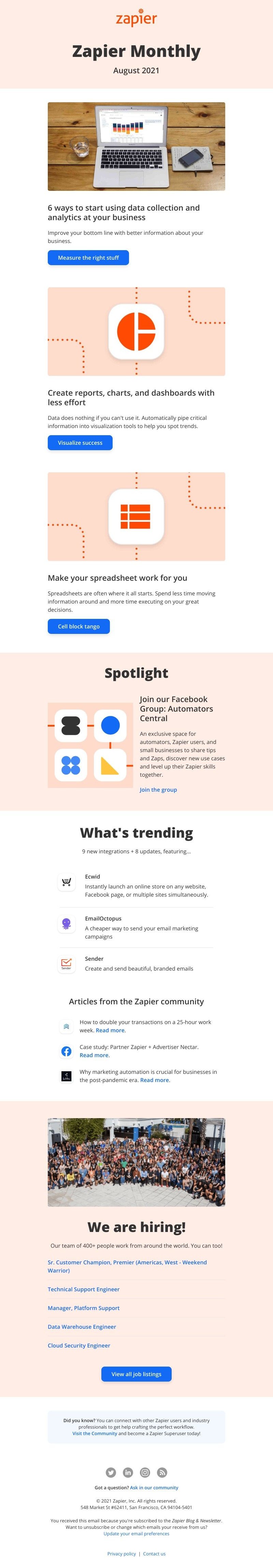 Zapier - New in August: Become a data wizard, 8 updates, and 9 new apps