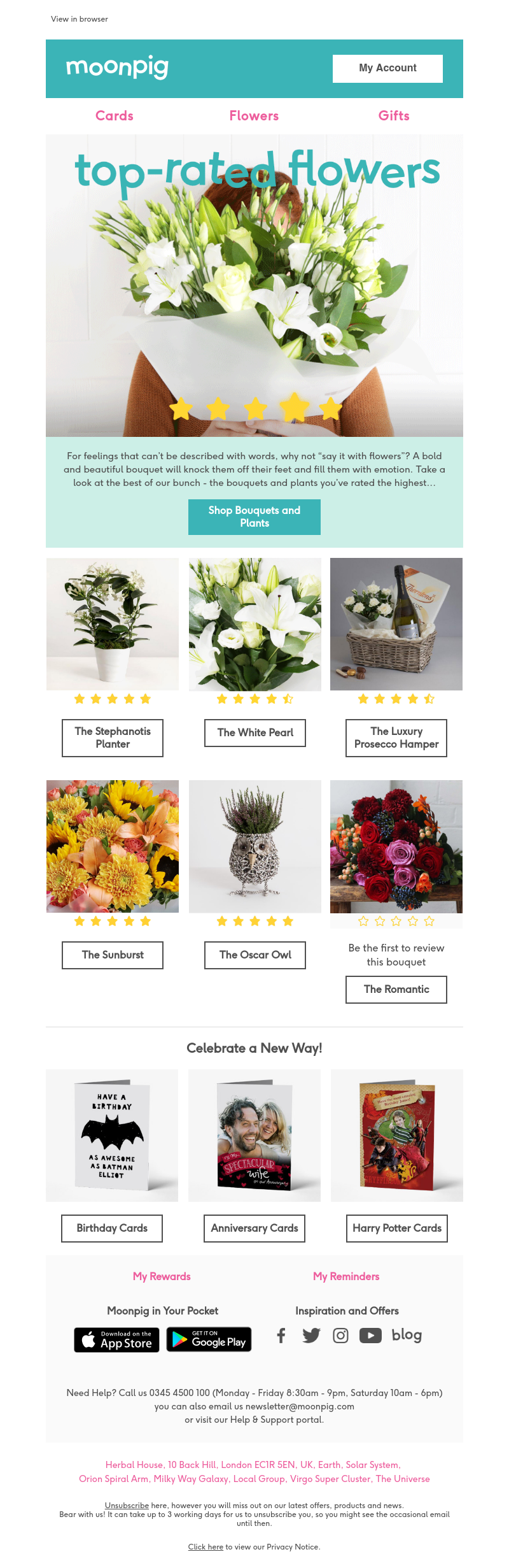 Moonpig - Our best flowers, as chosen by you!