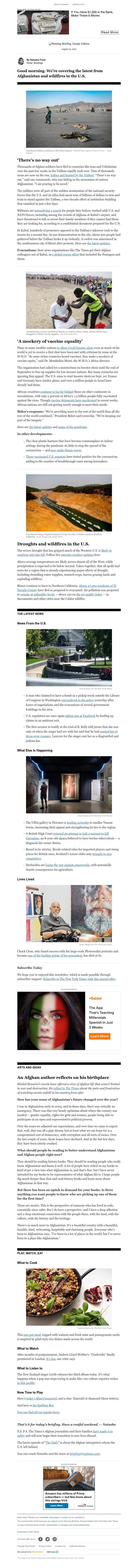 The New York Times - Your Friday Briefing