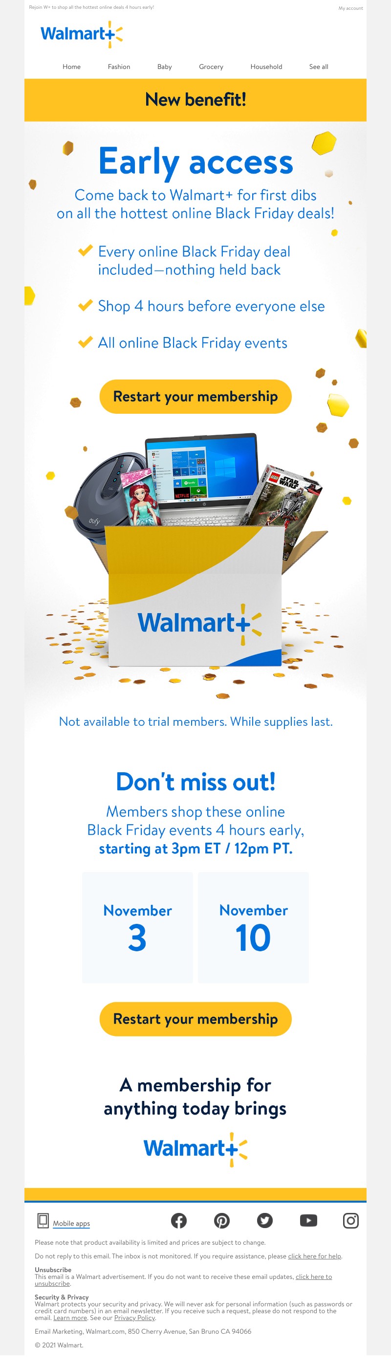 Walmart - INTRODUCING: EARLY ACCESS to Black Friday 🤩