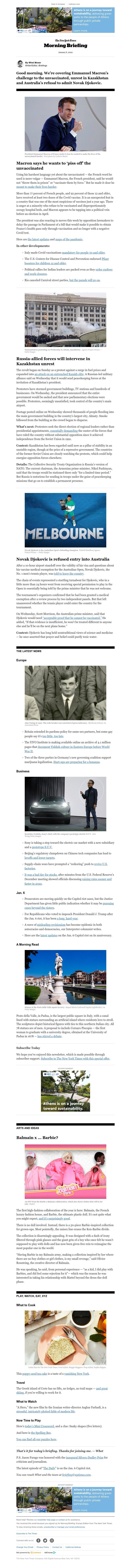 The New York Times - Your Thursday Briefing