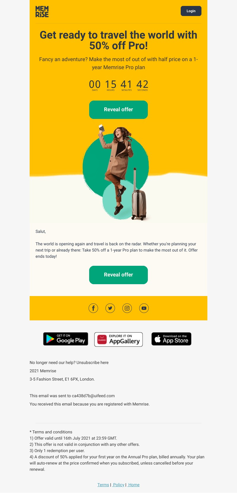 Memrise - Last chance to travel with 50% off Pro 🌎