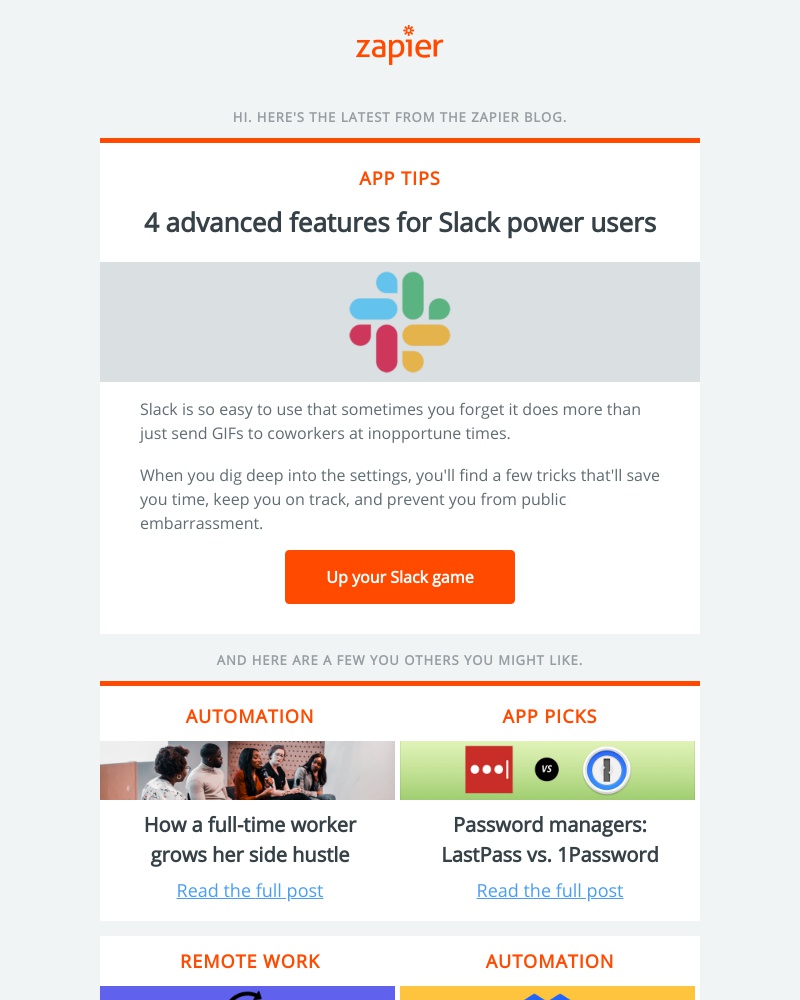 Zapier - 4 advanced features for Slack power users