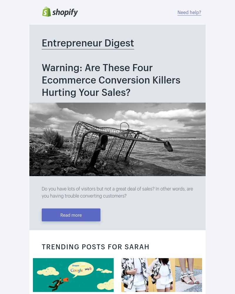 Shopify - 4 Ecommerce conversion killers