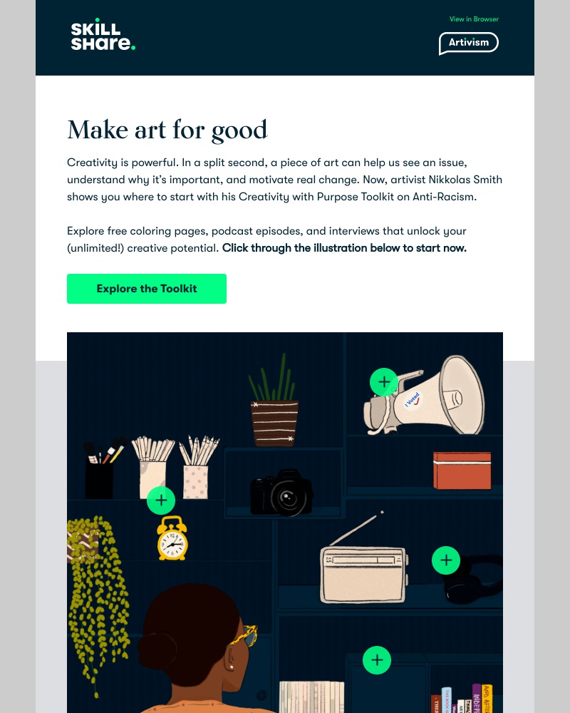 Skillshare - 4 Free Resources to Explore Your Creativity and Activism