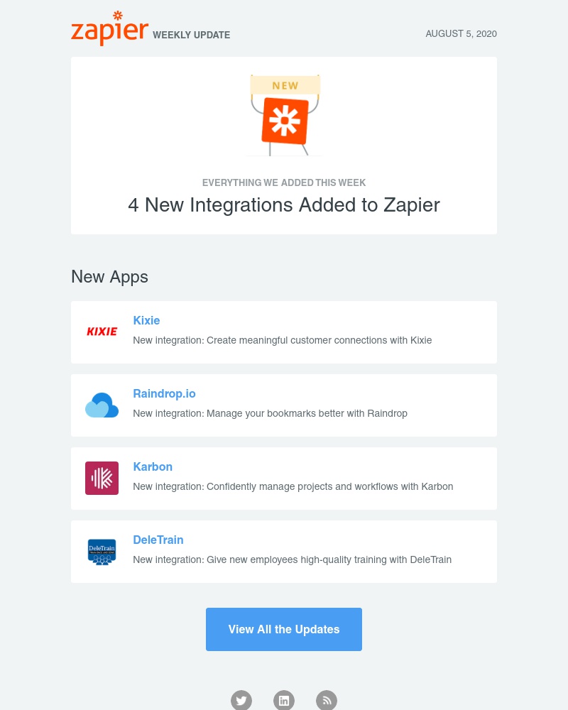 Zapier - 🚀 4 New Integrations Added to Zapier