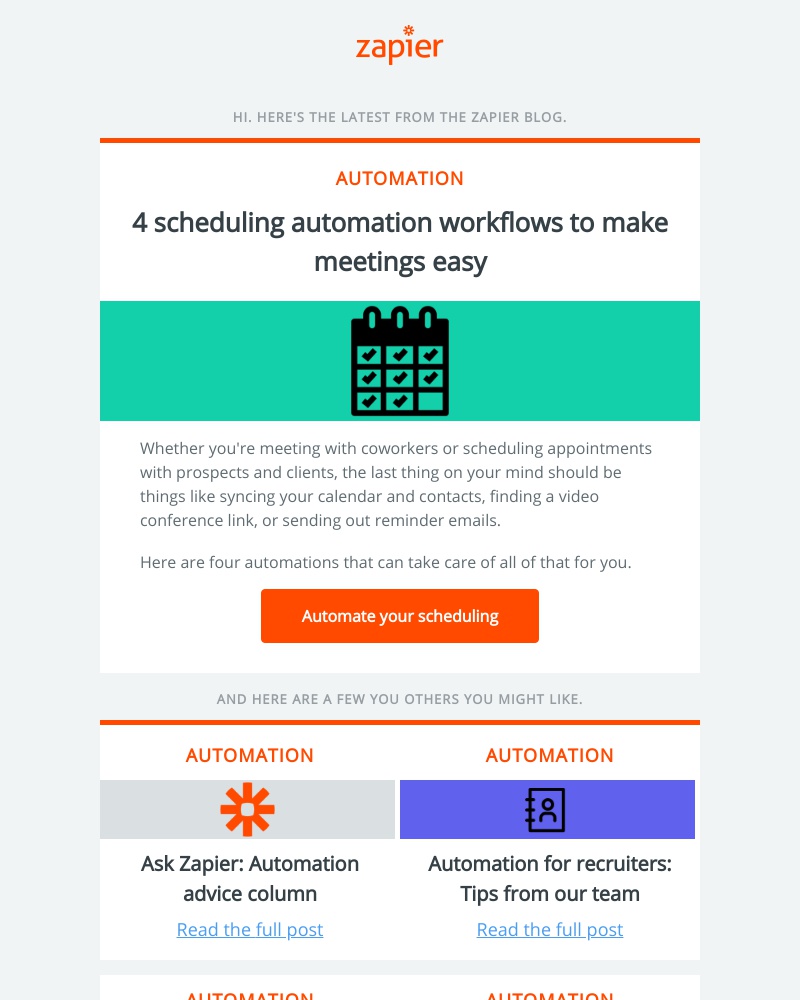 Zapier - 4 scheduling automation workflows to make meetings easy