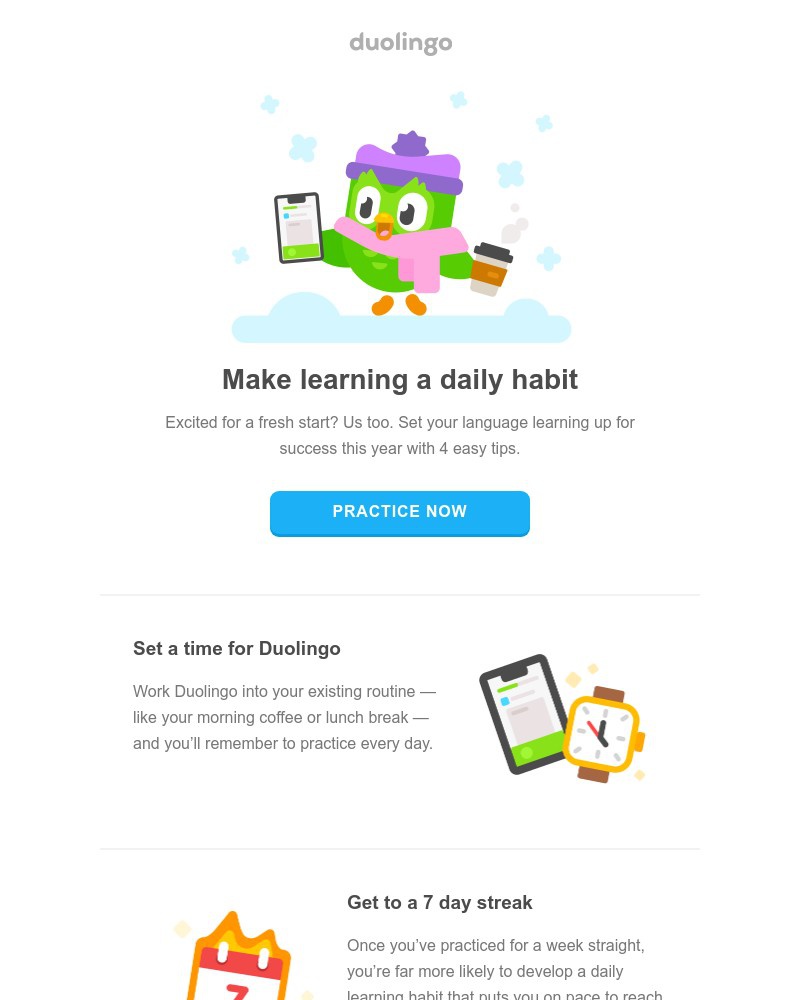 Onboarding on Duolingo video screenshot