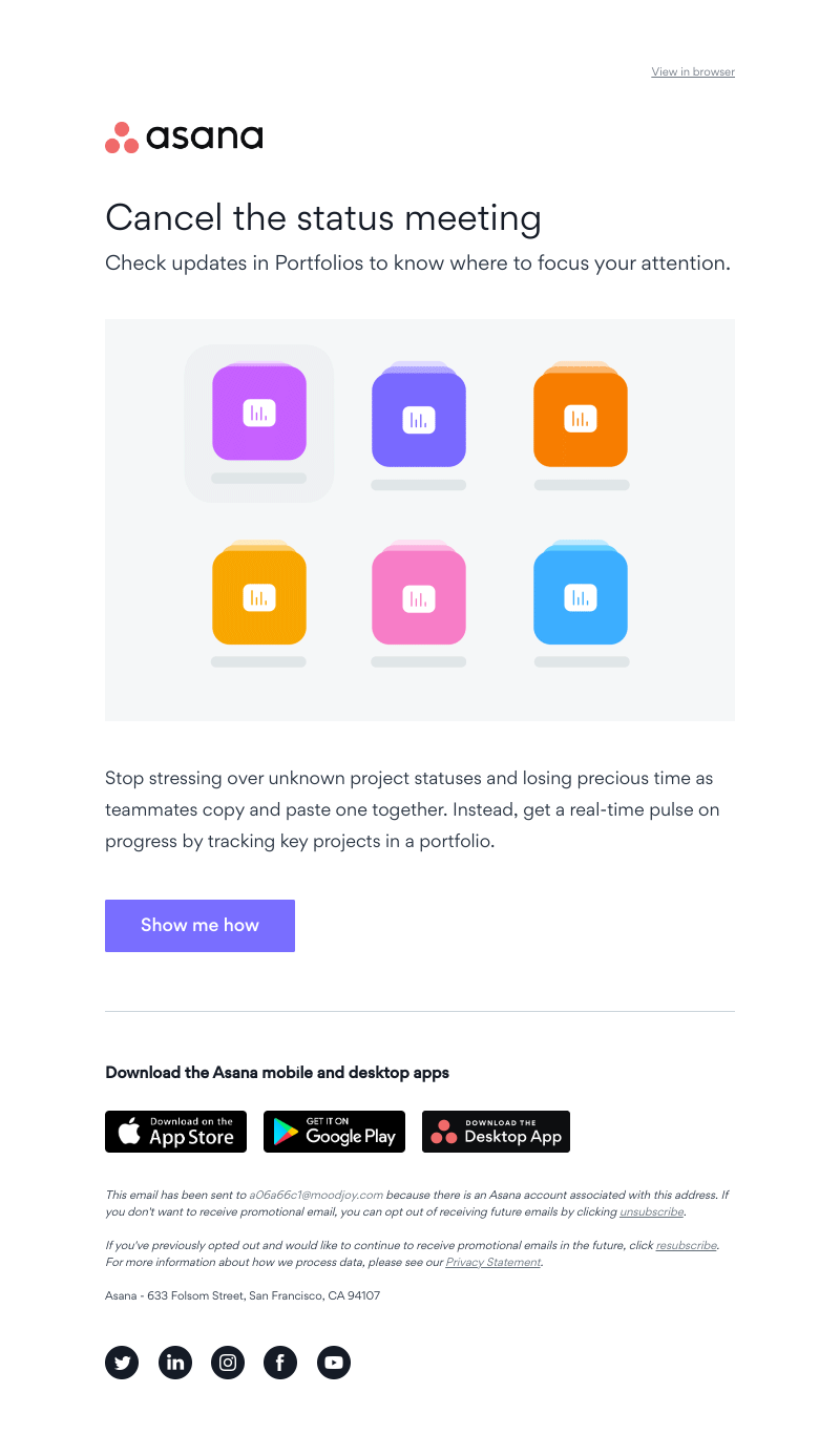 Asana - Trial tip: Get real-time status updates