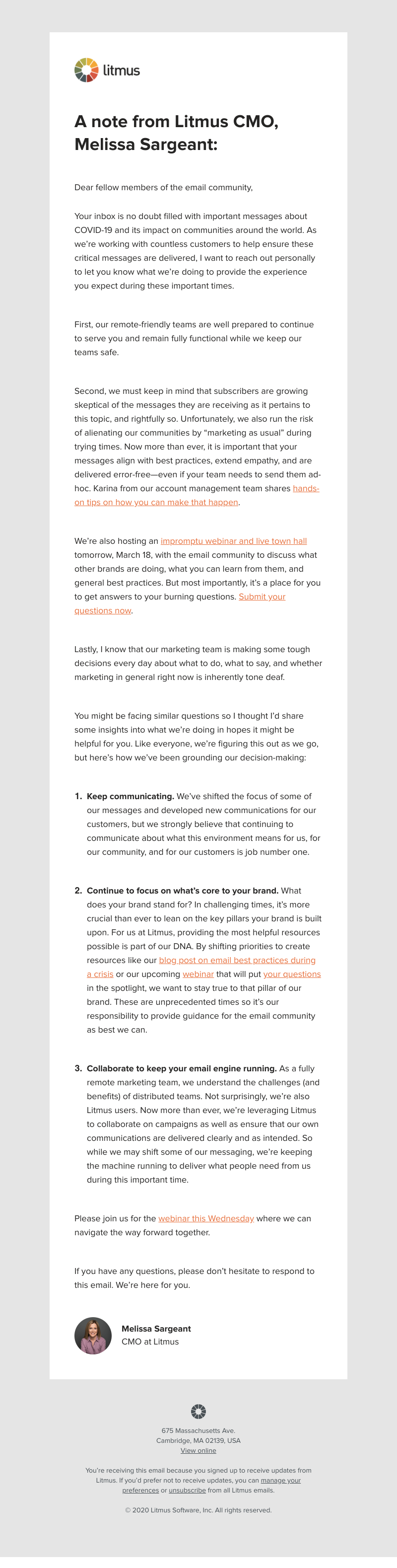 Litmus - We're here to help you navigate these challenging times 💌