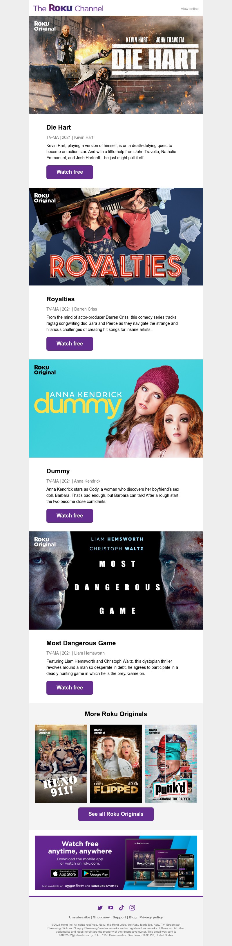 Quibi - Stream free Roku®️ Originals starring Anna Kendrick, Kevin Hart, & more