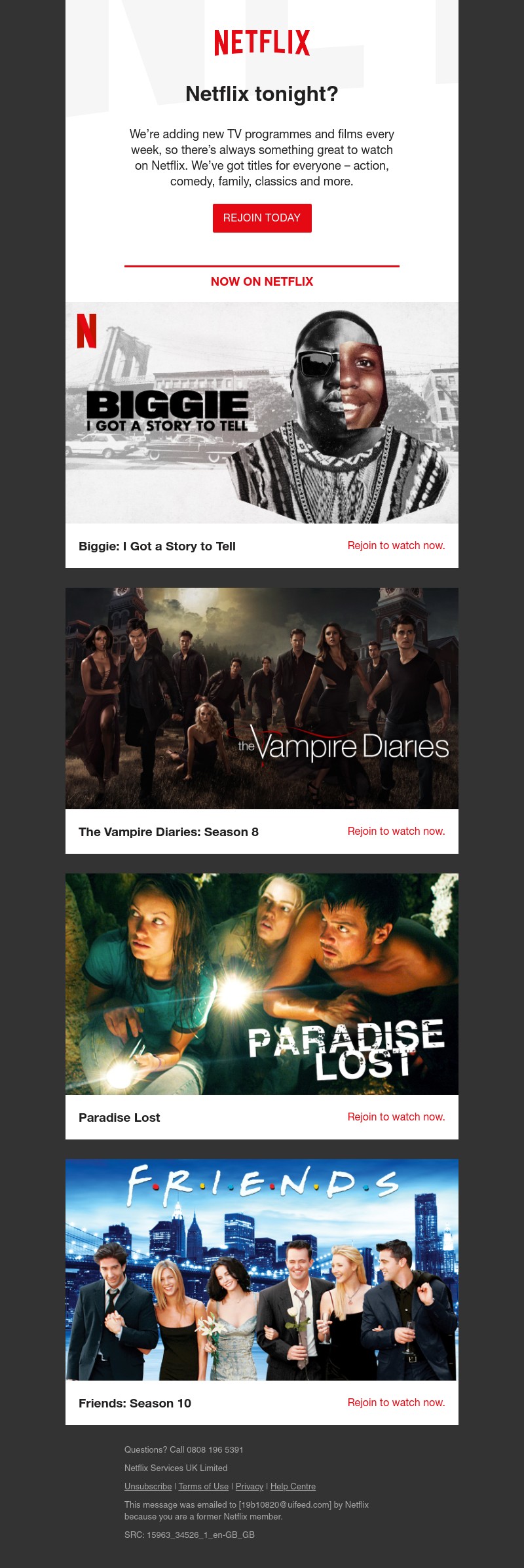 Netflix - Ramy, spend on experiences not things. Make time for rest, relaxation and some Netflix 😉
