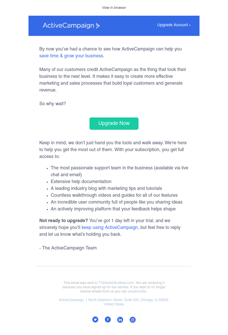  - Want to keep going with ActiveCampaign?