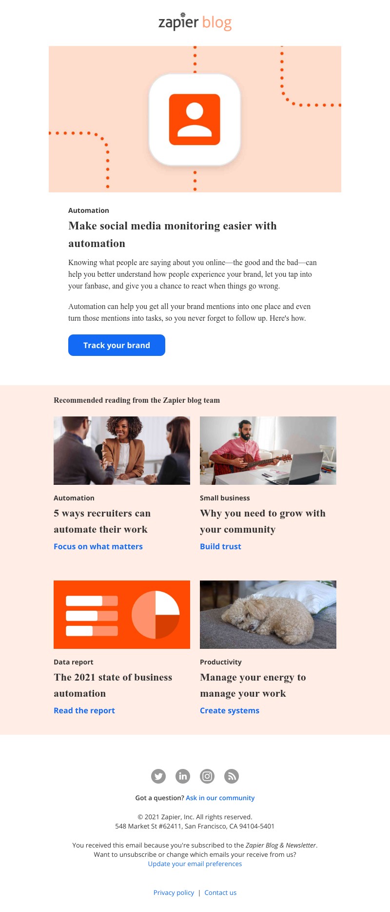 Zapier - Make social media monitoring easier with automation