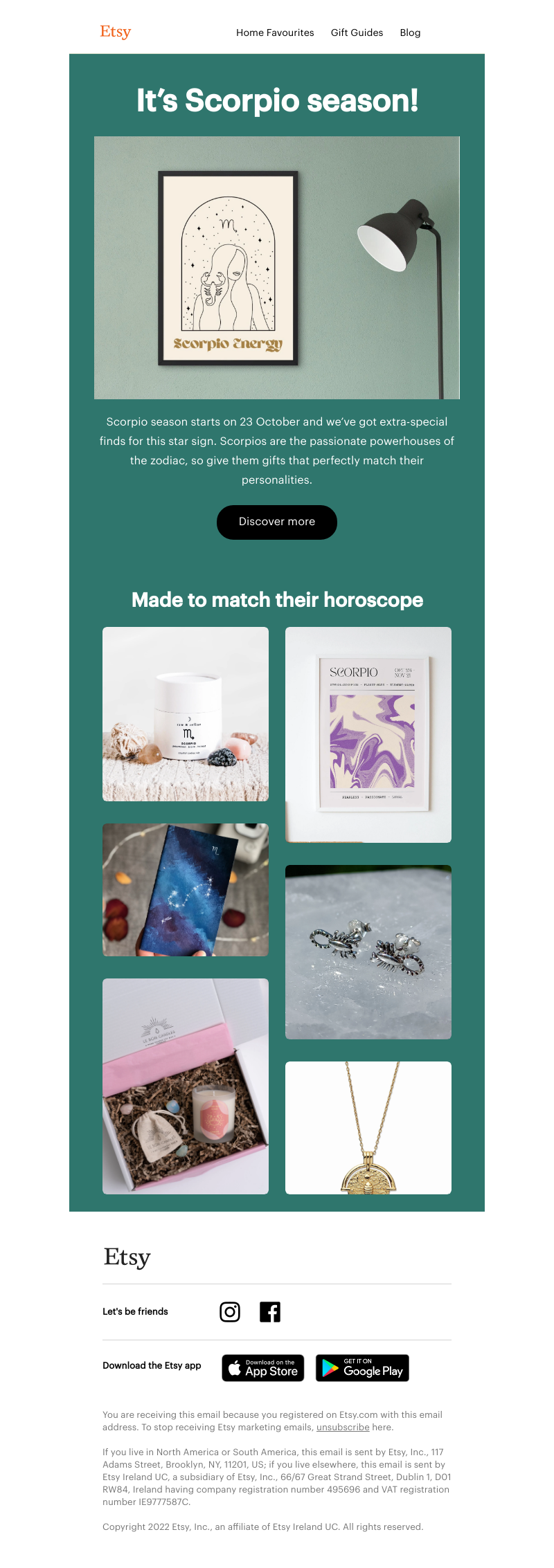 Etsy - Superb Scorpio gifts ♏