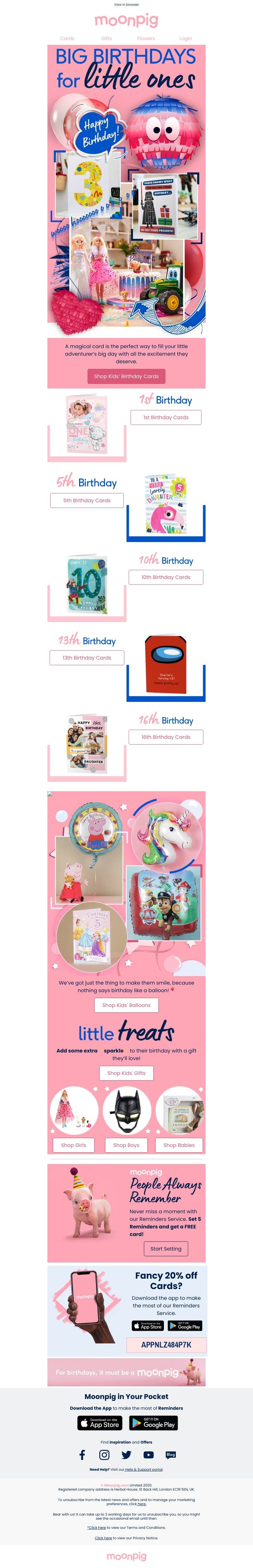 Moonpig - This is a birthday they'll NEVER forget!