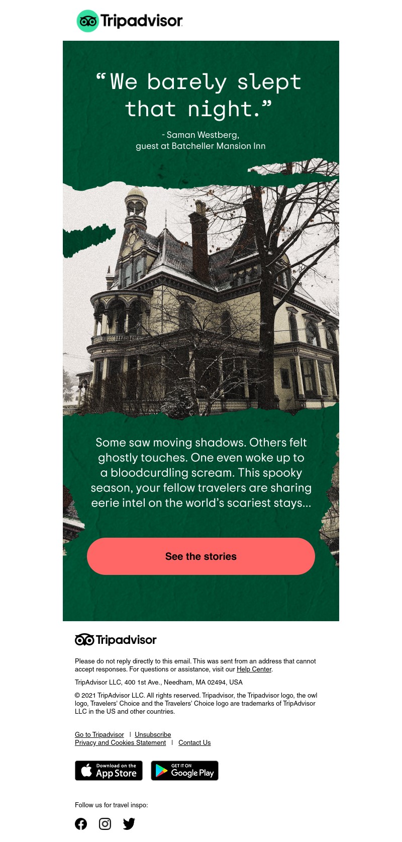 Tripadvisor - “We barely slept that night...”