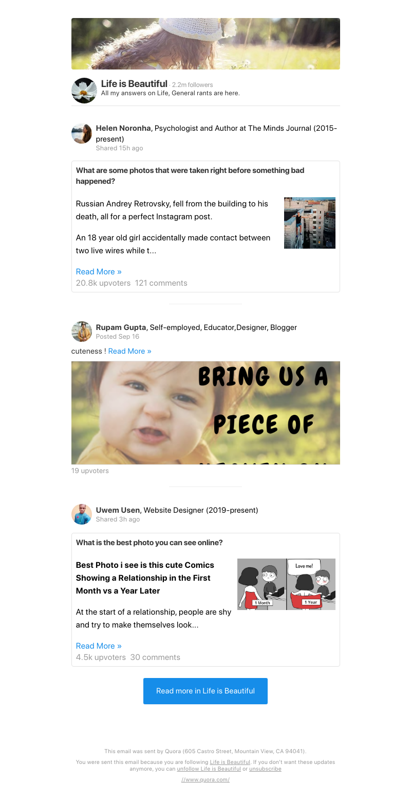 Quora - What are some photos that were taken right before something bad happened?