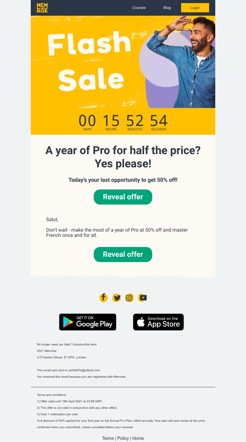 Memrise - LAST CHANCE: Flash sale ends today! ⏱
