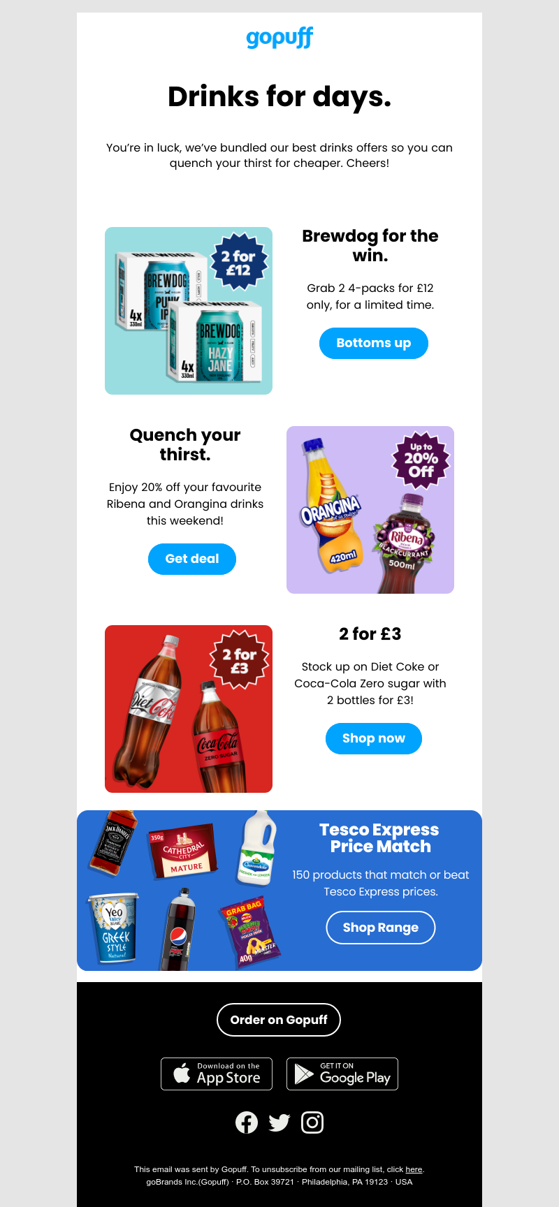 Gopuff - 🥤Drinks deals delivered: Still in minutes!