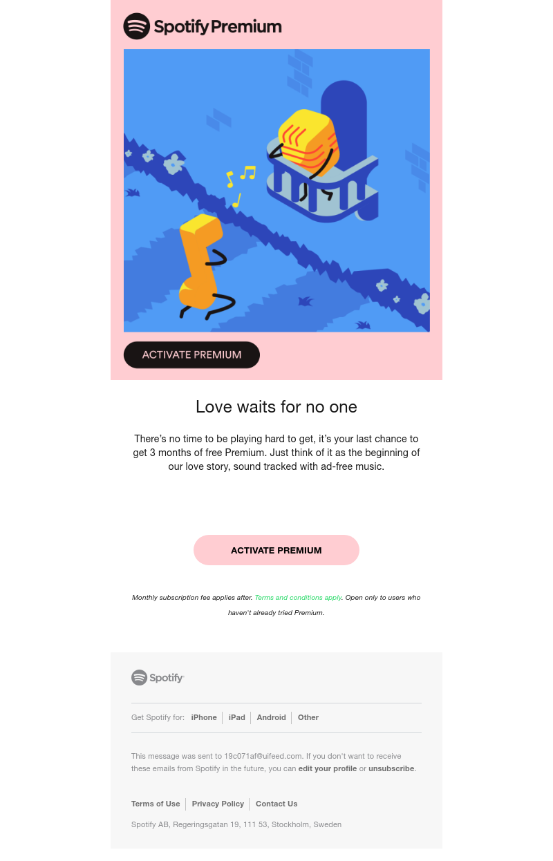 Spotify - 💚 3 months free, the greatest love story ever told