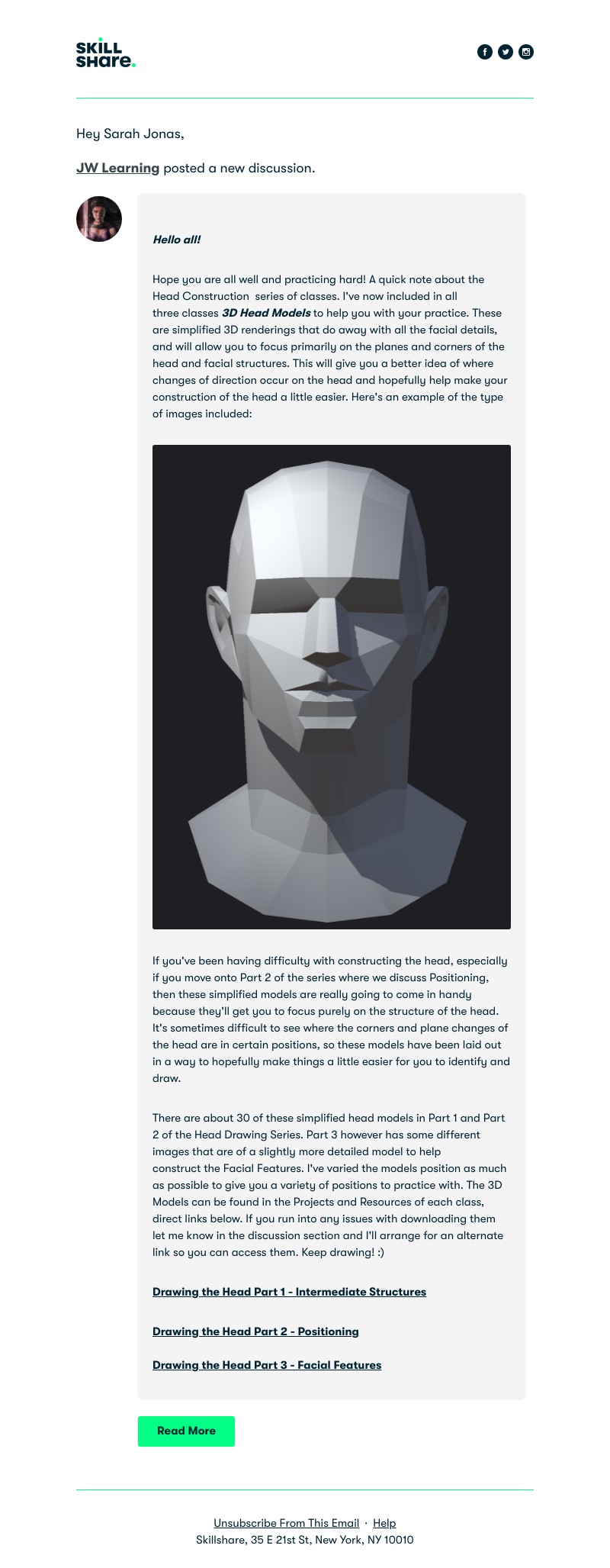 Skillshare - JW Learning - 3D Head Models for Head Drawing Classes