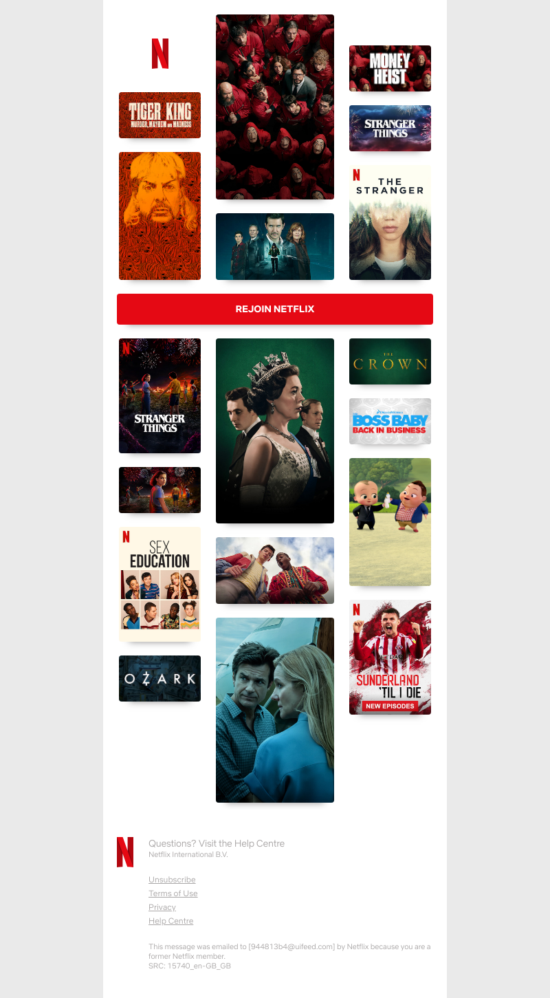 Netflix - Happy Friday, Sarah! Time to come back to Netflix...