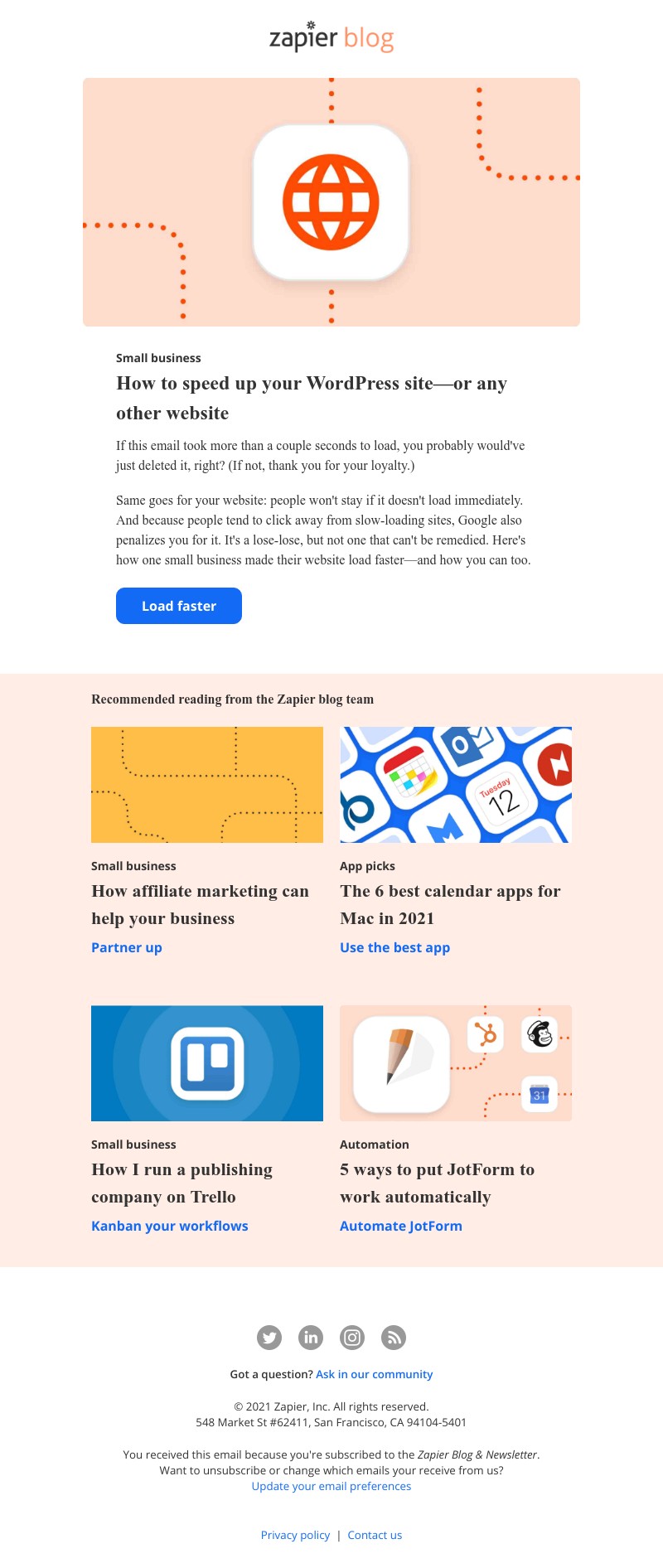 Zapier - How to speed up your WordPress site—or any other website