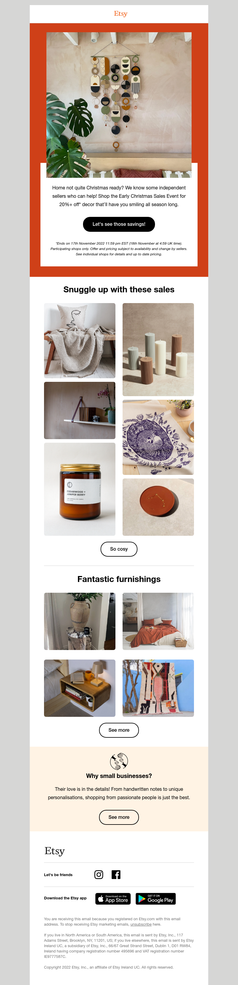 Etsy - Oh hello, 20%+ off