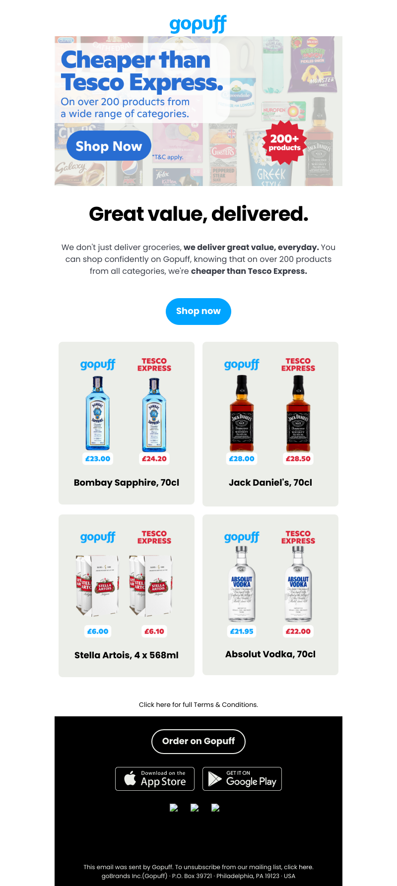 Gopuff - Cheaper than Tesco Express ⚡