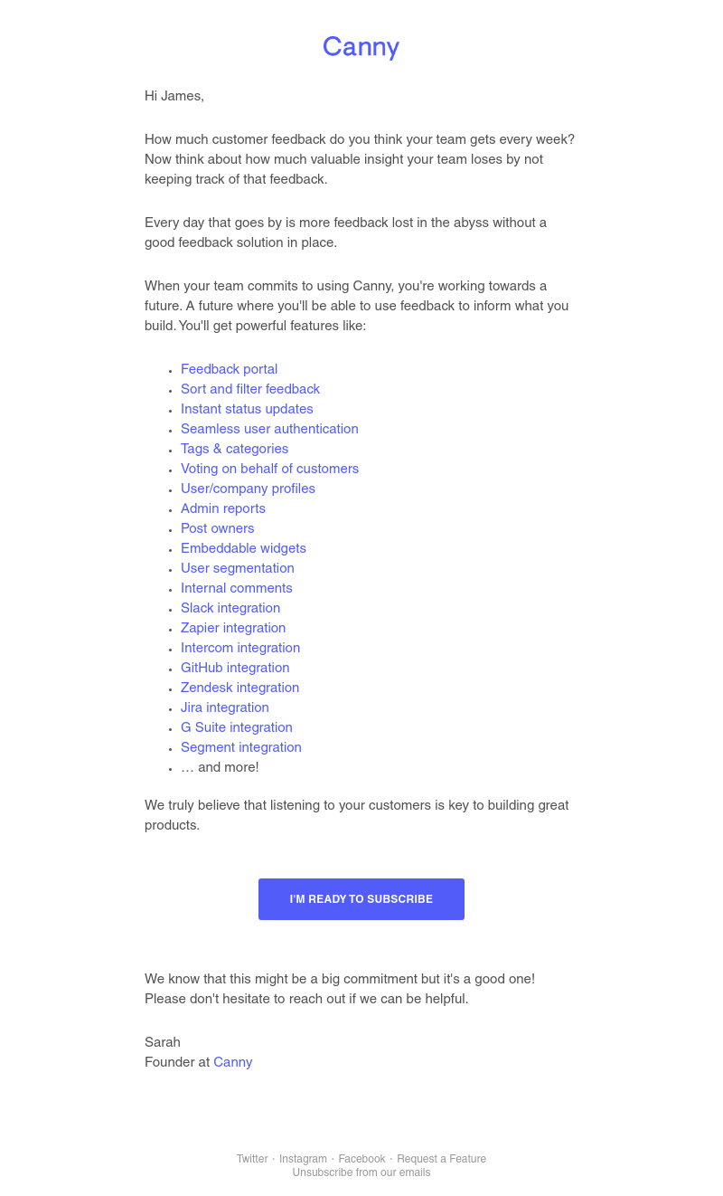 Canny - Feedback is lost every day…