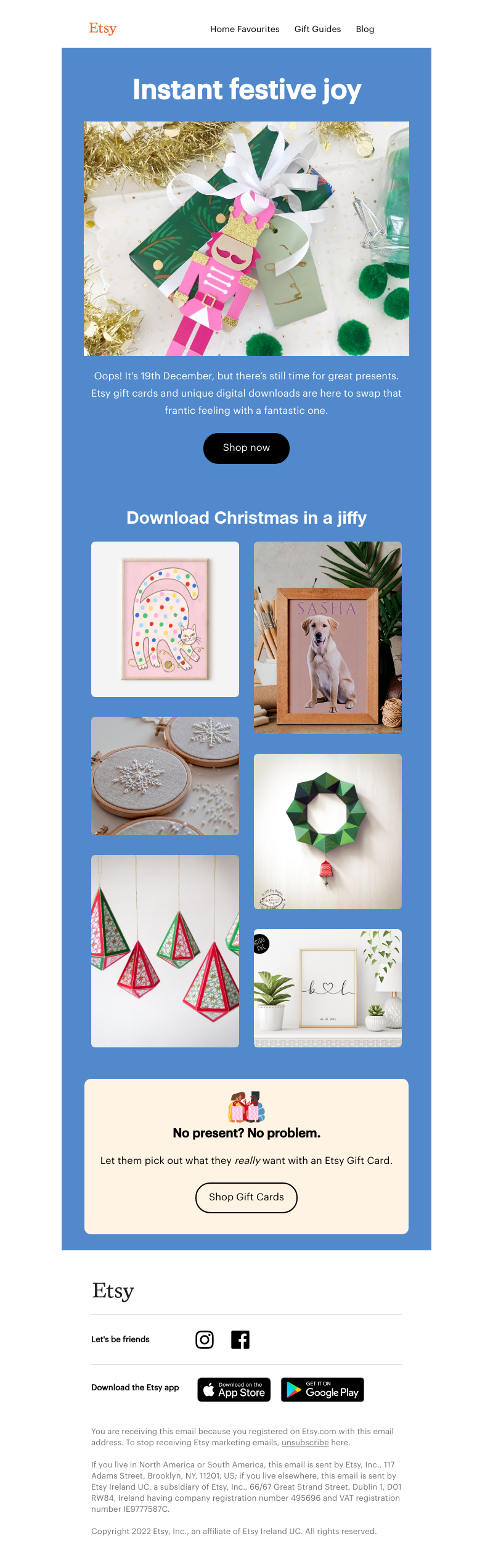 Etsy - Last-minute gifts in an instant