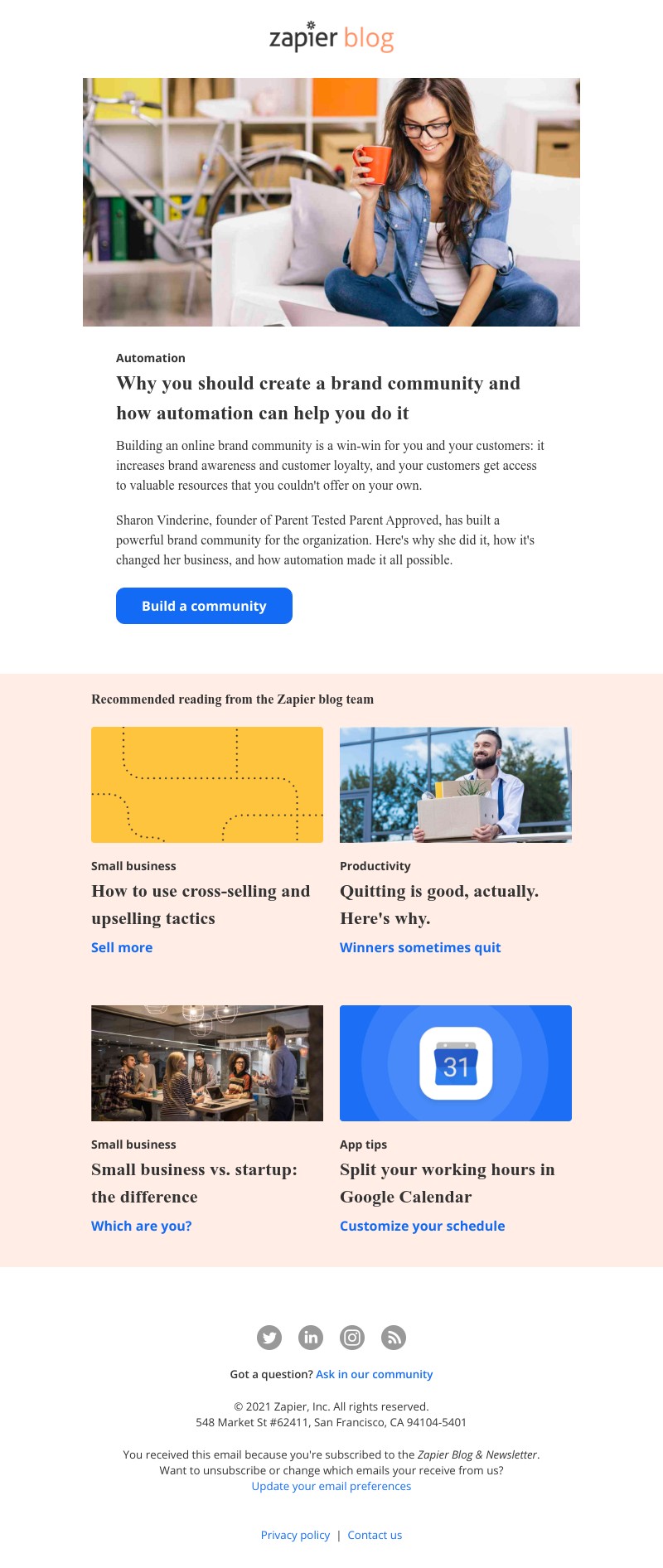Zapier - Create a brand community with automation