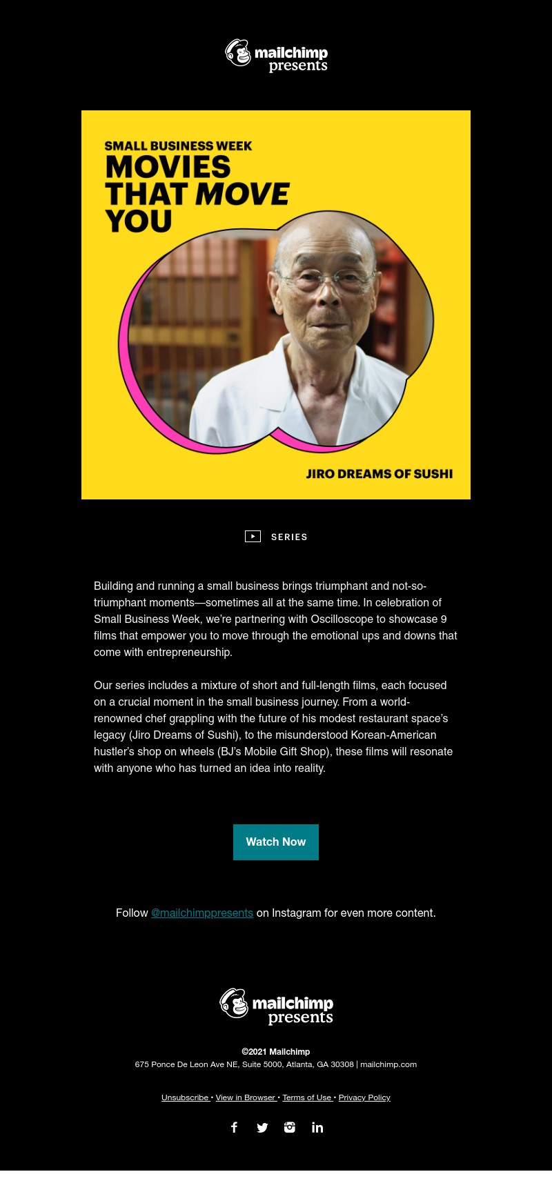 Mailchimp - Watch Movies That Move You