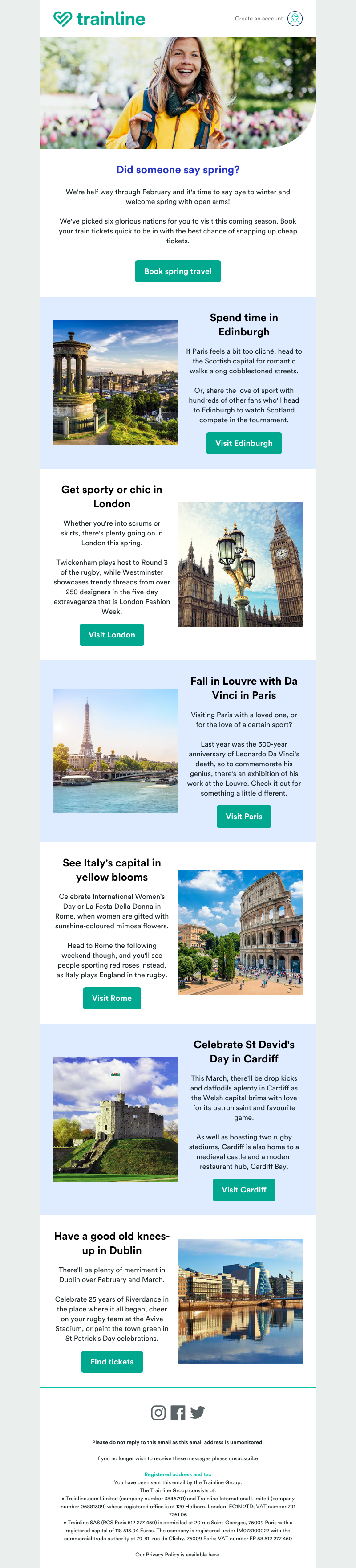 Trainline - Six glorious nations for you to visit this spring