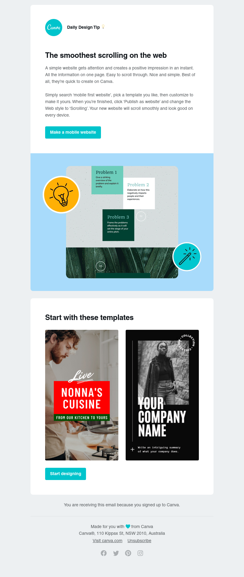 Canva - Add smooth scrolling to your mobile website