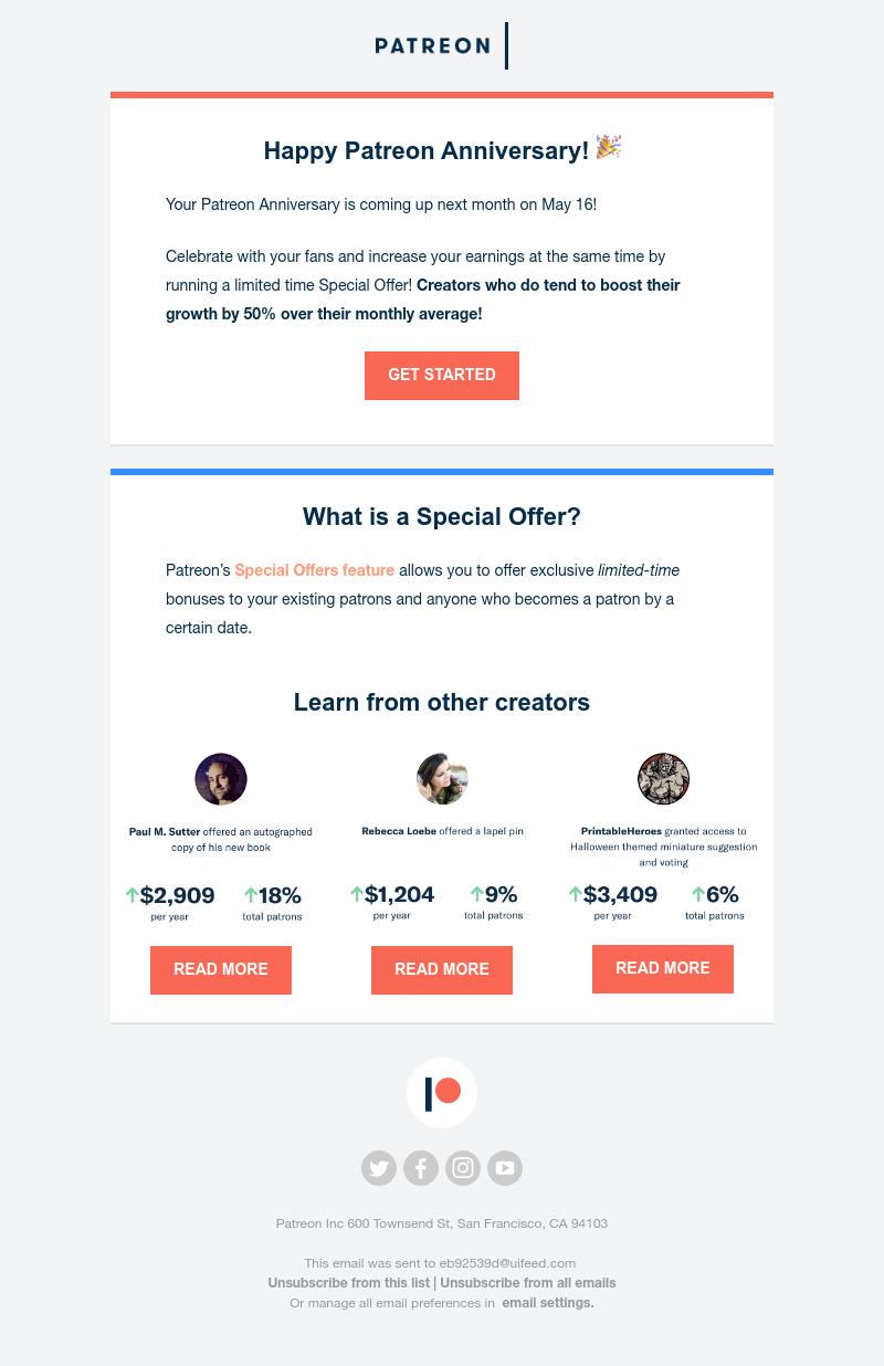 Patreon - Celebrate your Patreon Anniversary 🎉
