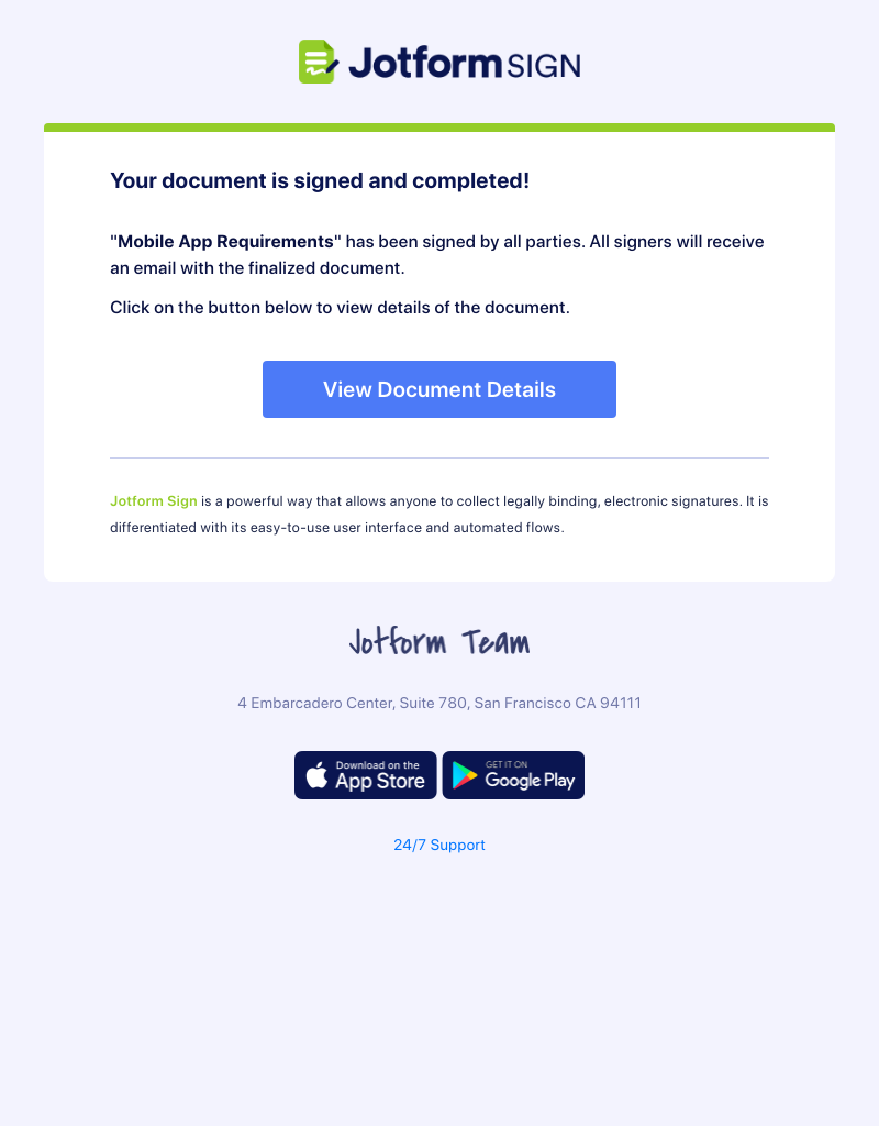  - The document is signed successfully!
