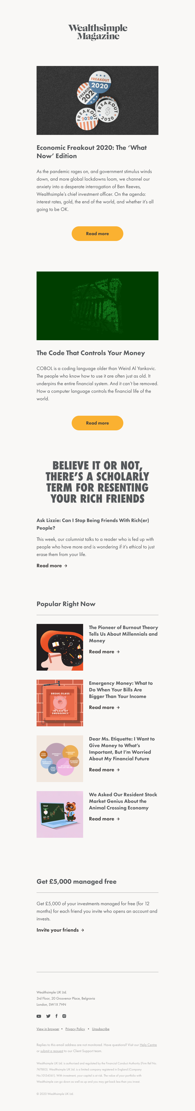 Wealthsimple - Economic Freakout 2020: The ‘What Now’ Edition