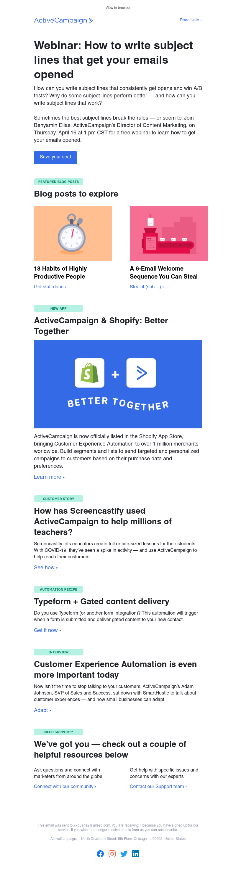  - Get your email subject lines here