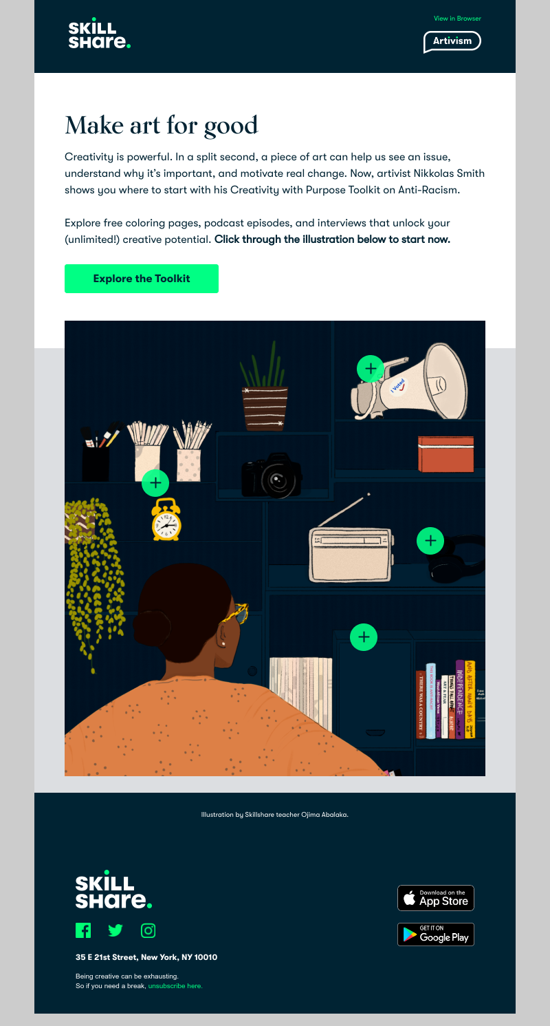 Skillshare - 4 Free Resources to Explore Your Creativity and Activism