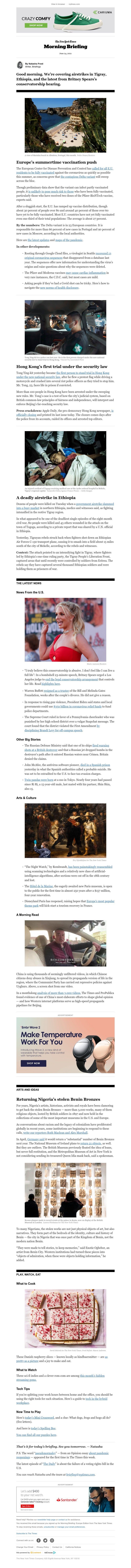 The New York Times - Your Thursday Briefing