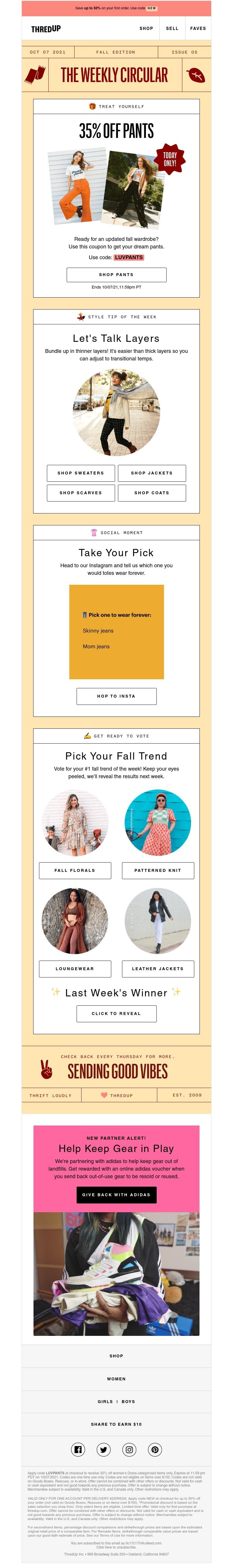 thredUP - TODAY ONLY: 35% pants👖
