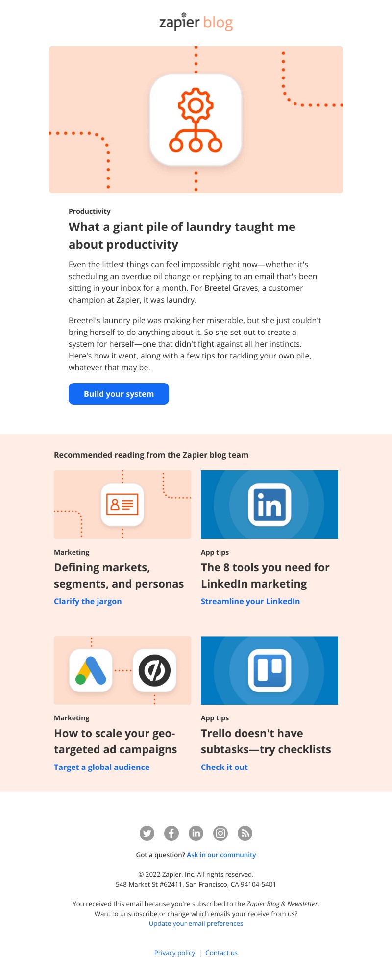 Zapier - What a giant pile of laundry taught me about productivity